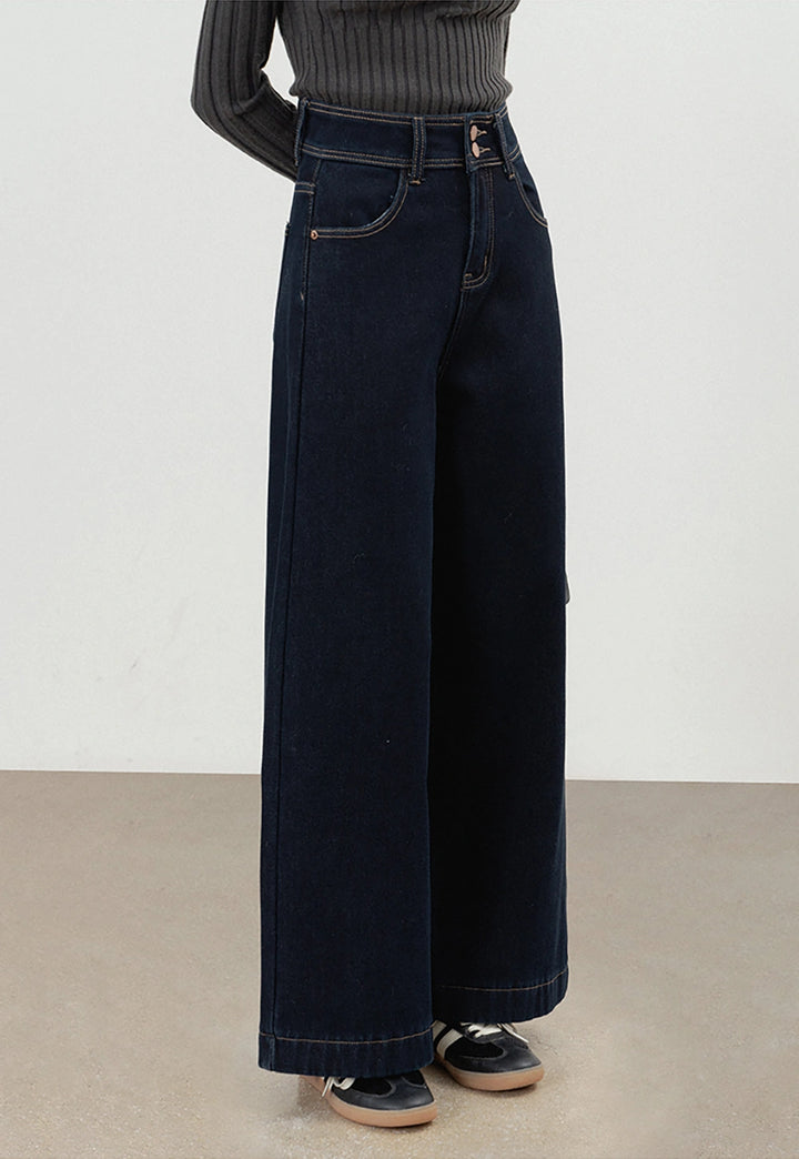 Women's Wide-Leg High-Waisted Denim Jeans