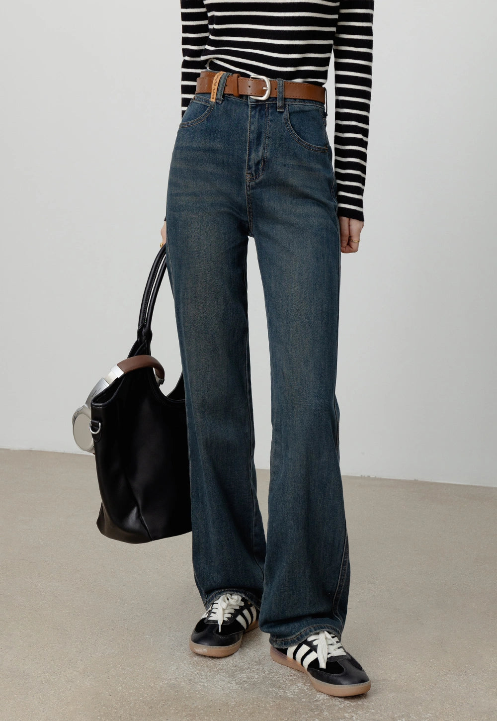 Women's High-Waisted Wide-Leg Denim Jeans