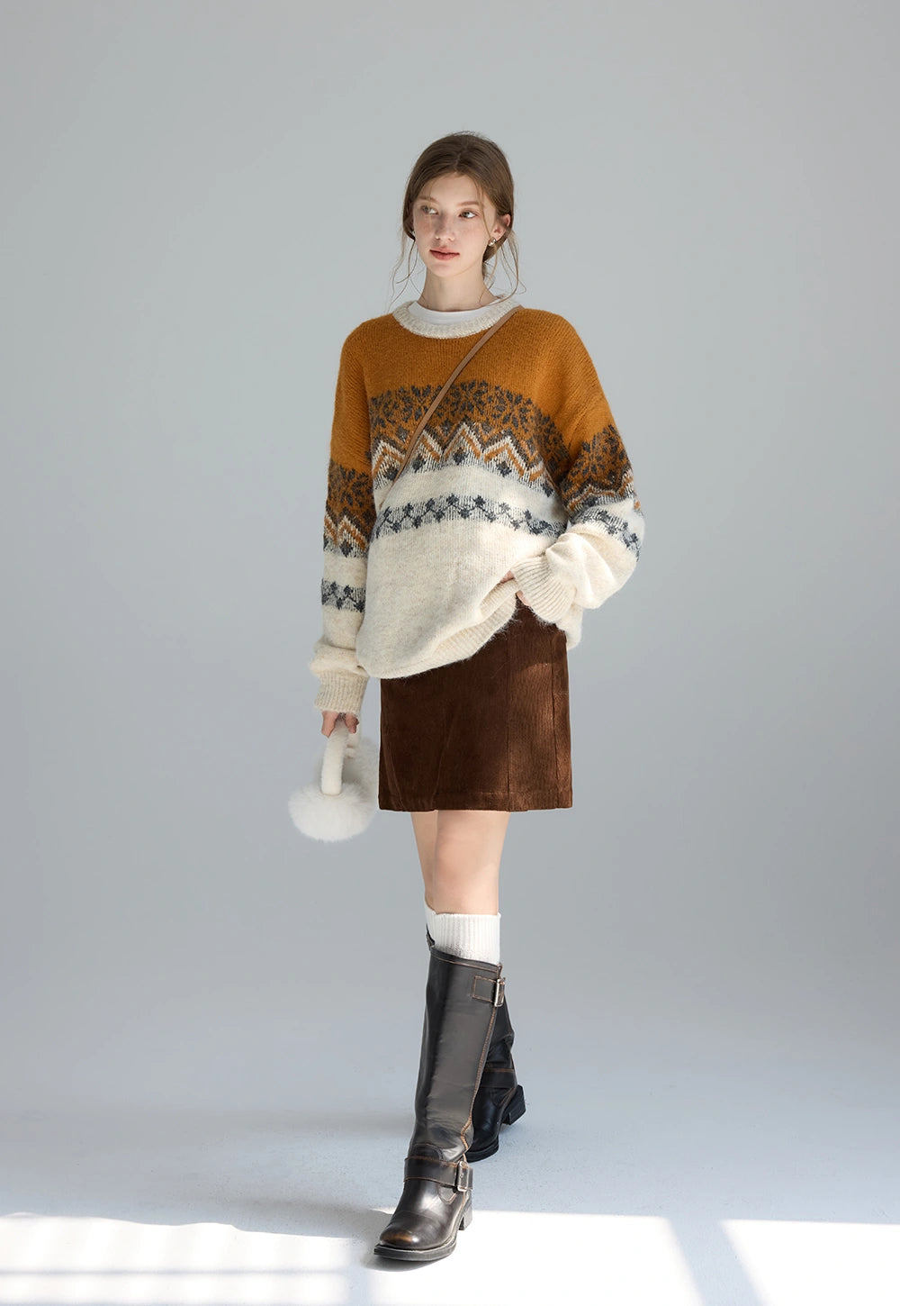 Ombre Nordic Pattern Sweater