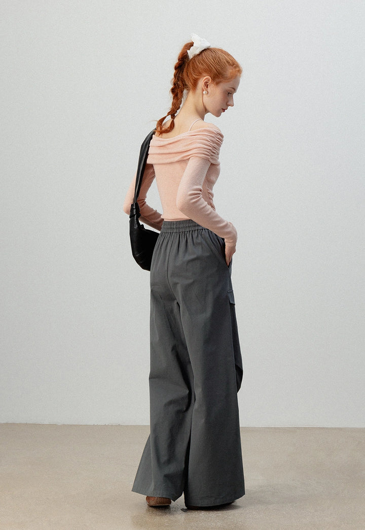 Utility Cargo Wide-Leg Pants