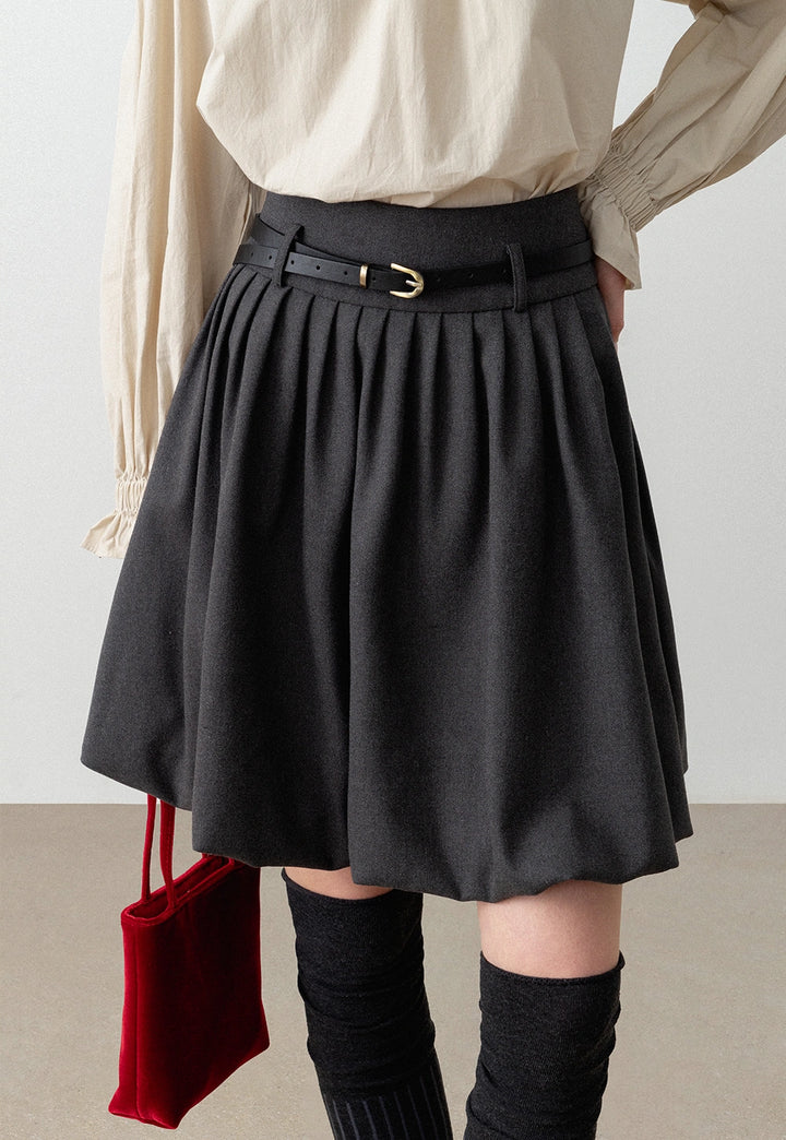 Women's High-Waisted Pleated Mini Skirt