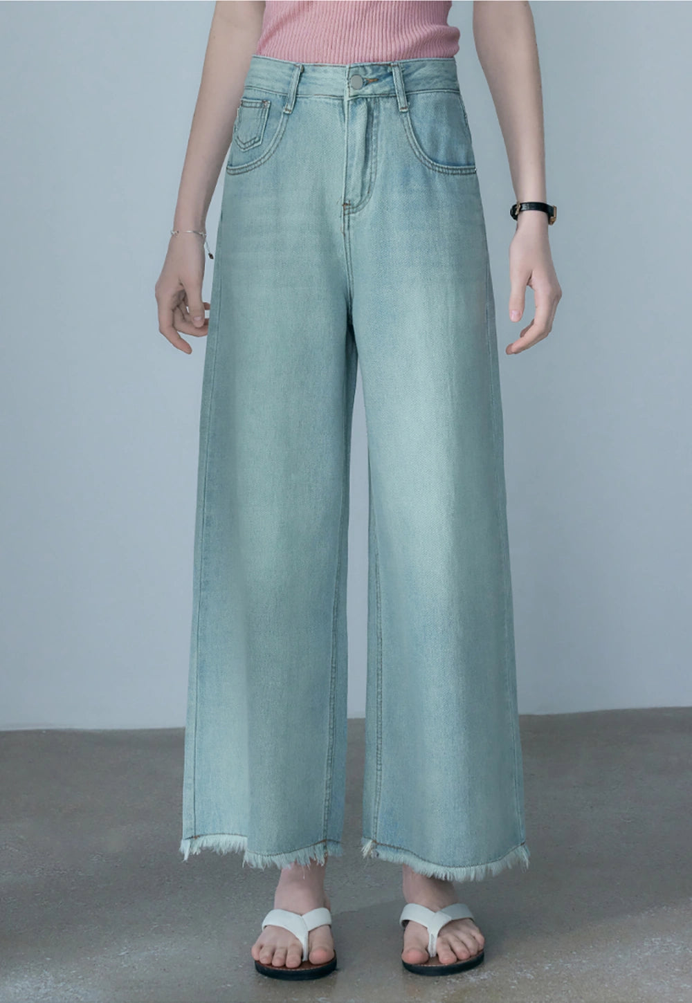 Women's High-Waisted Wide Leg Jeans