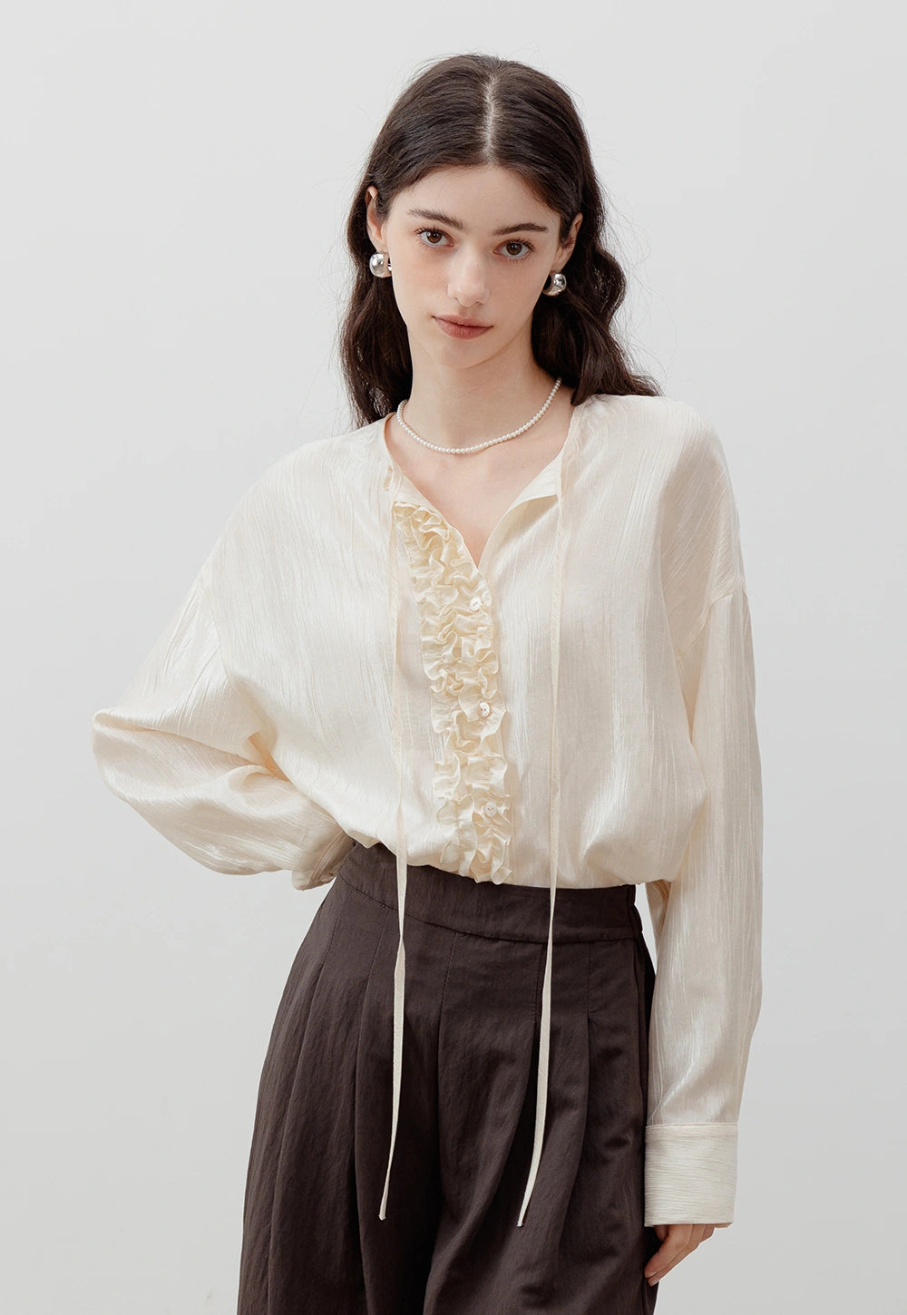 Women's Ruffle- Blouse