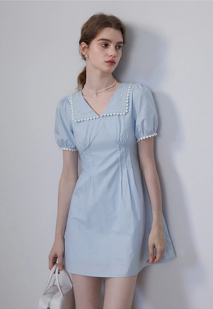 Women's Puff Sleeve Sailor Dress