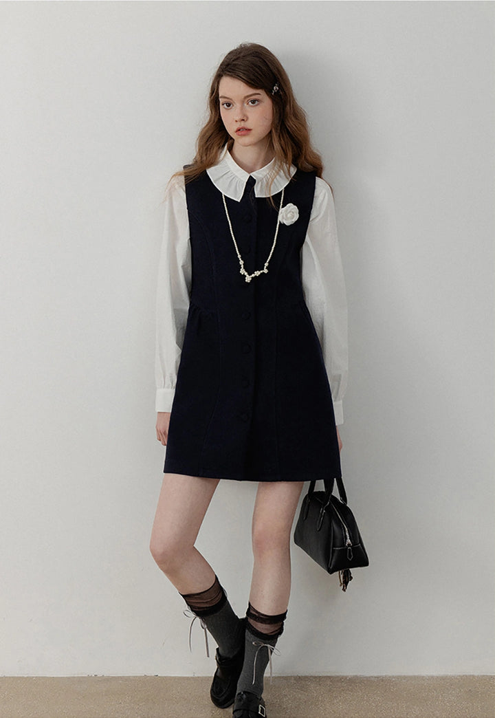 Women’s Woolen Button-Down Dress