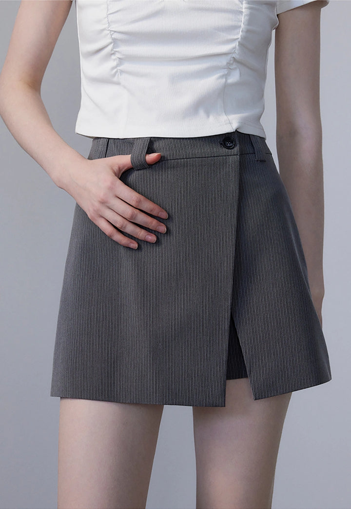 Skort Pinstripe Wanita