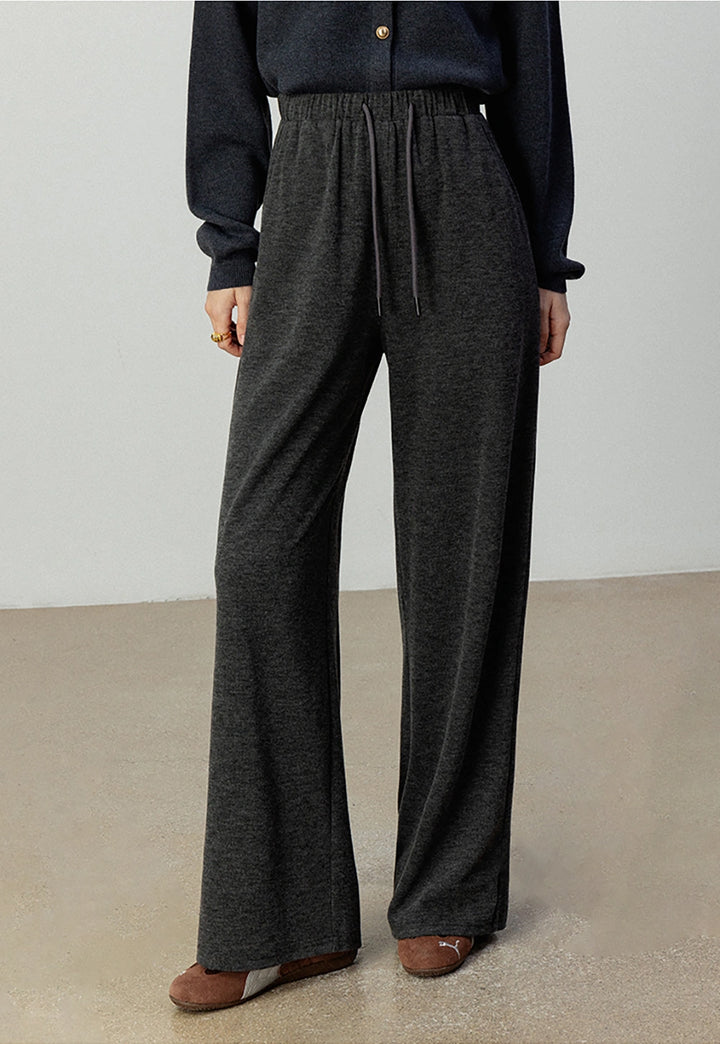 Wide-Leg Drawstring Pants