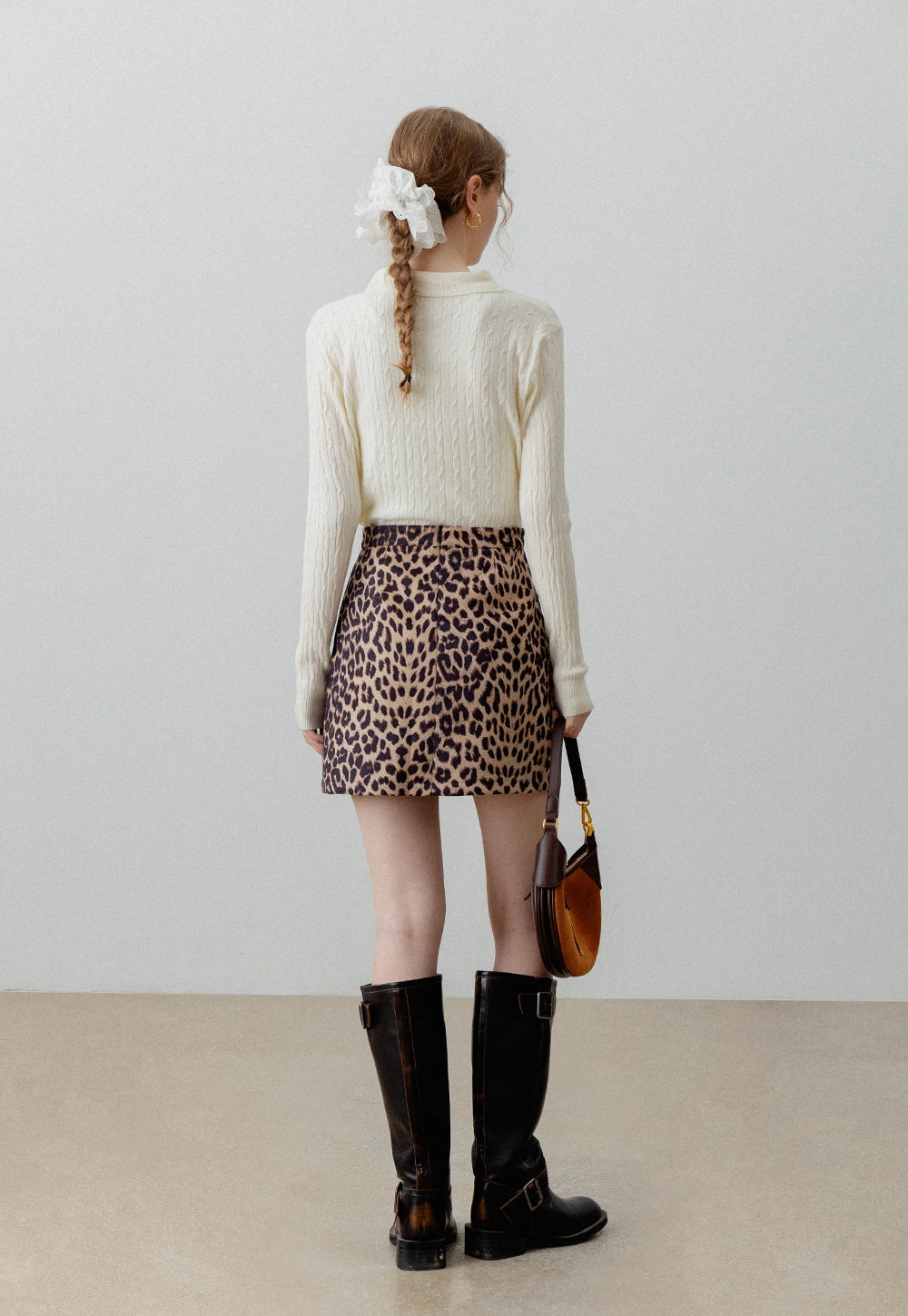 Leopard Print Mini Skirt