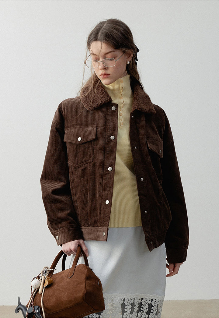 Women's Corduroy Sherpa-Lined Jacket