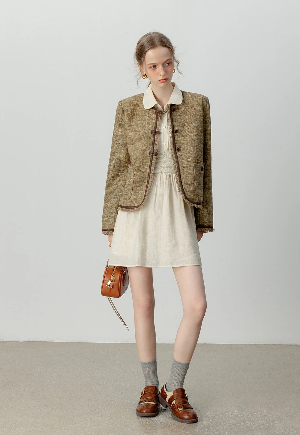 women's Classic Textured Tweed Jacket