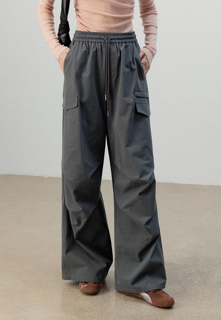 Utility Cargo Wide-Leg Pants