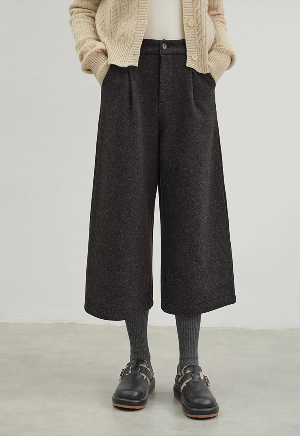 Women's Fleece-Lined Wool Blend 3/4 Pants