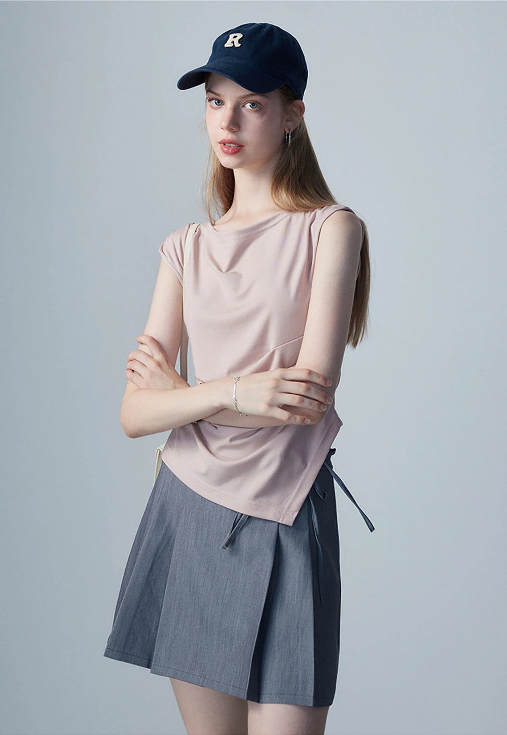 Women's Draped Asymmetrical Top