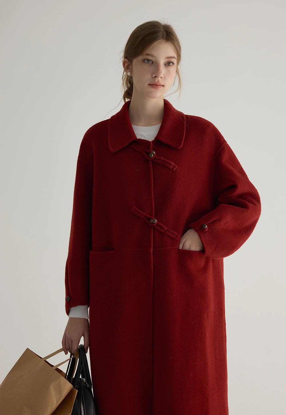 Women's Long Double-Faced Wool Coat