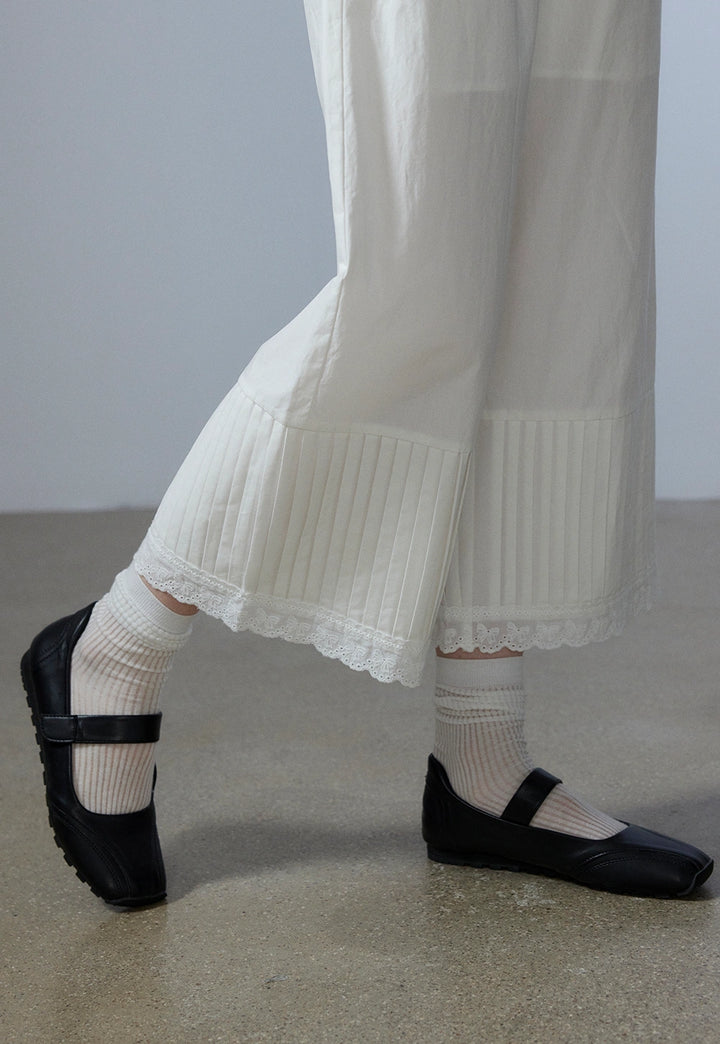 Women's Pleated Wide-Leg Pants