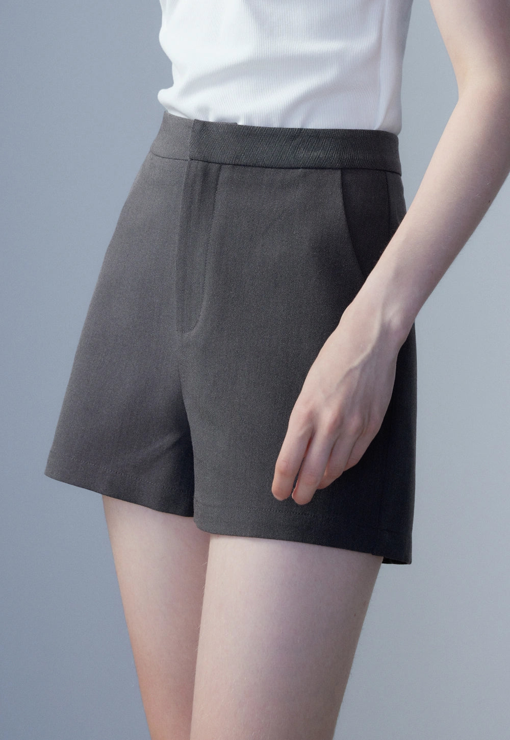 Shorts sastre de talle alto para mujer