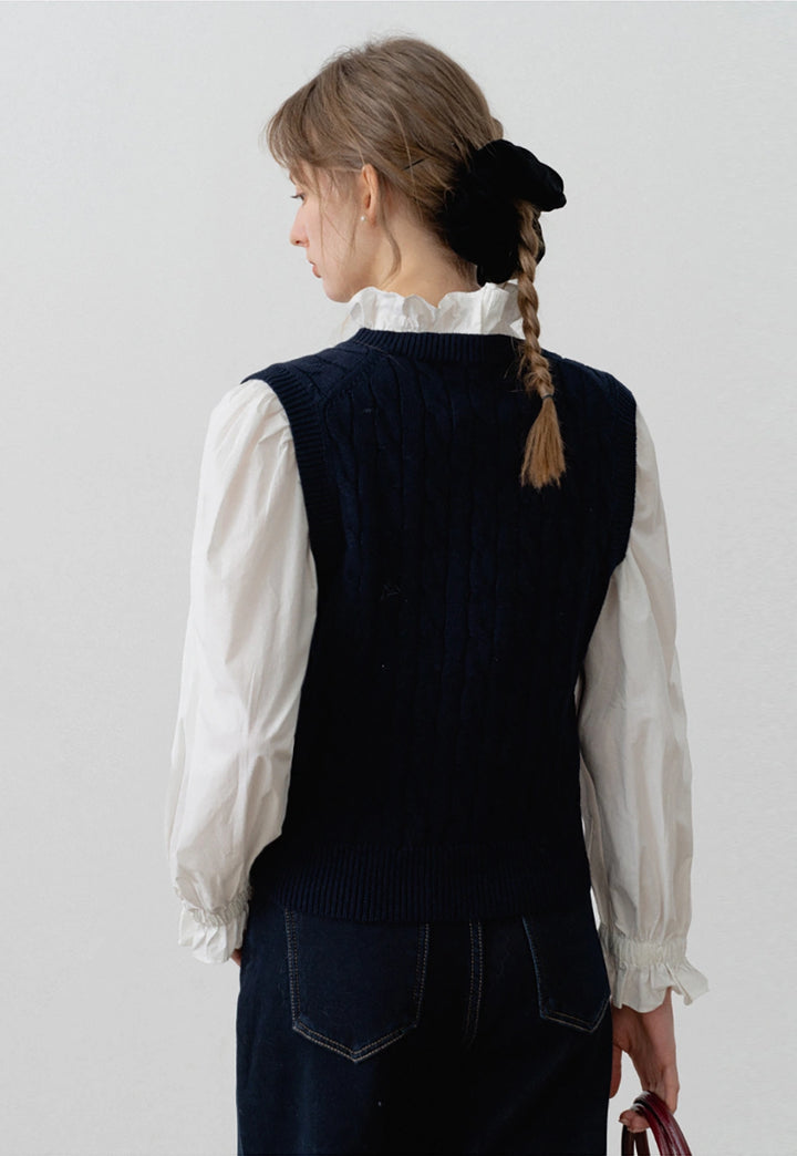 Women's Cable Knit Sweater Vest