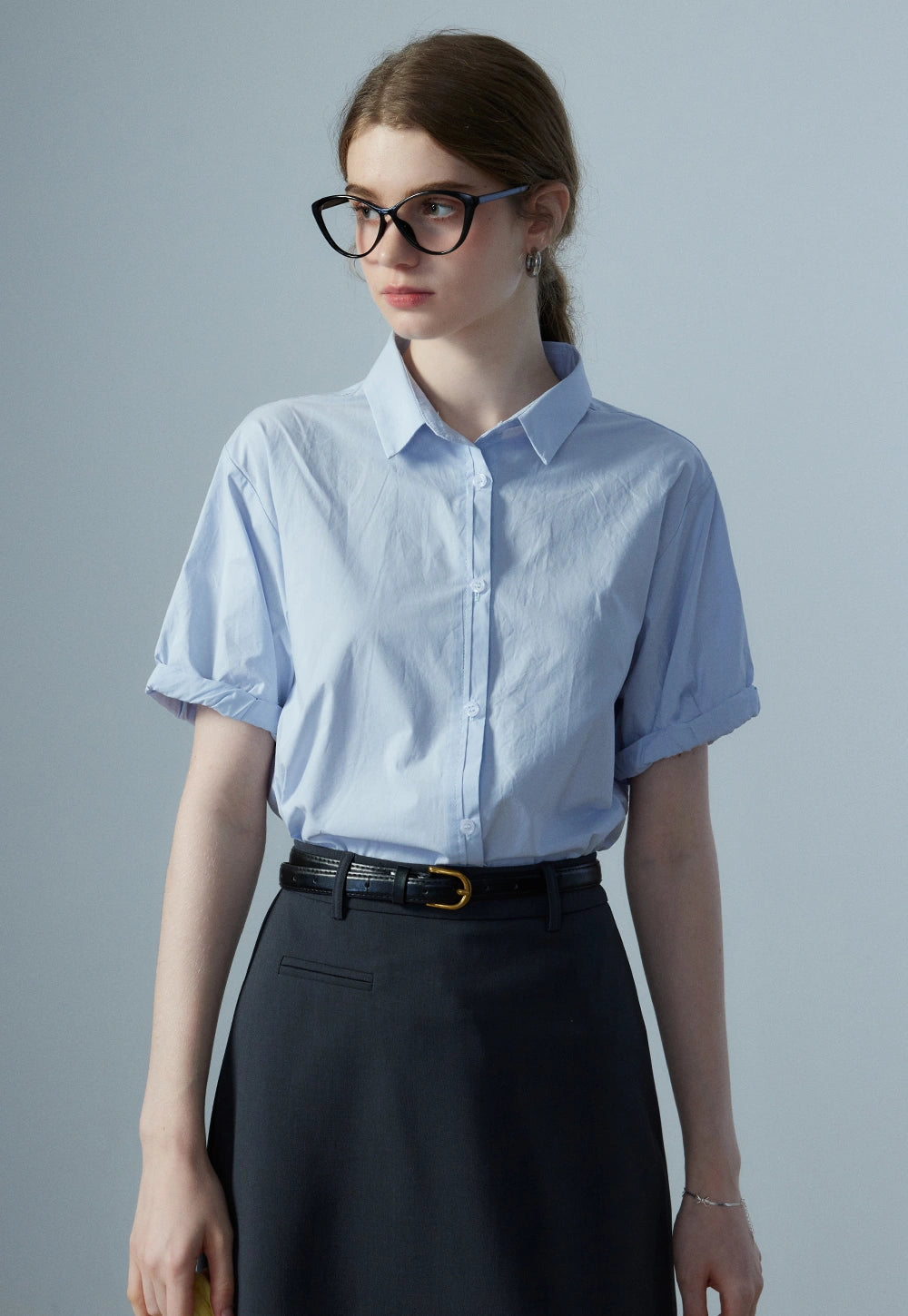 Women's Short Sleeve Button-Up Shirt