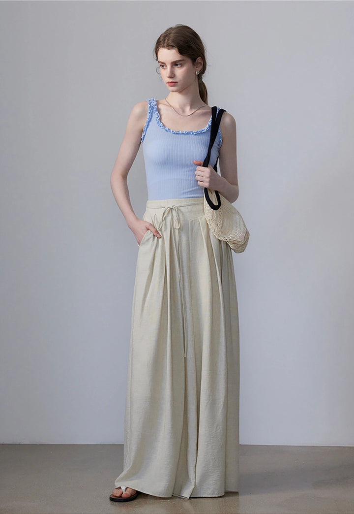 Jupe-culotte plissée pour femme