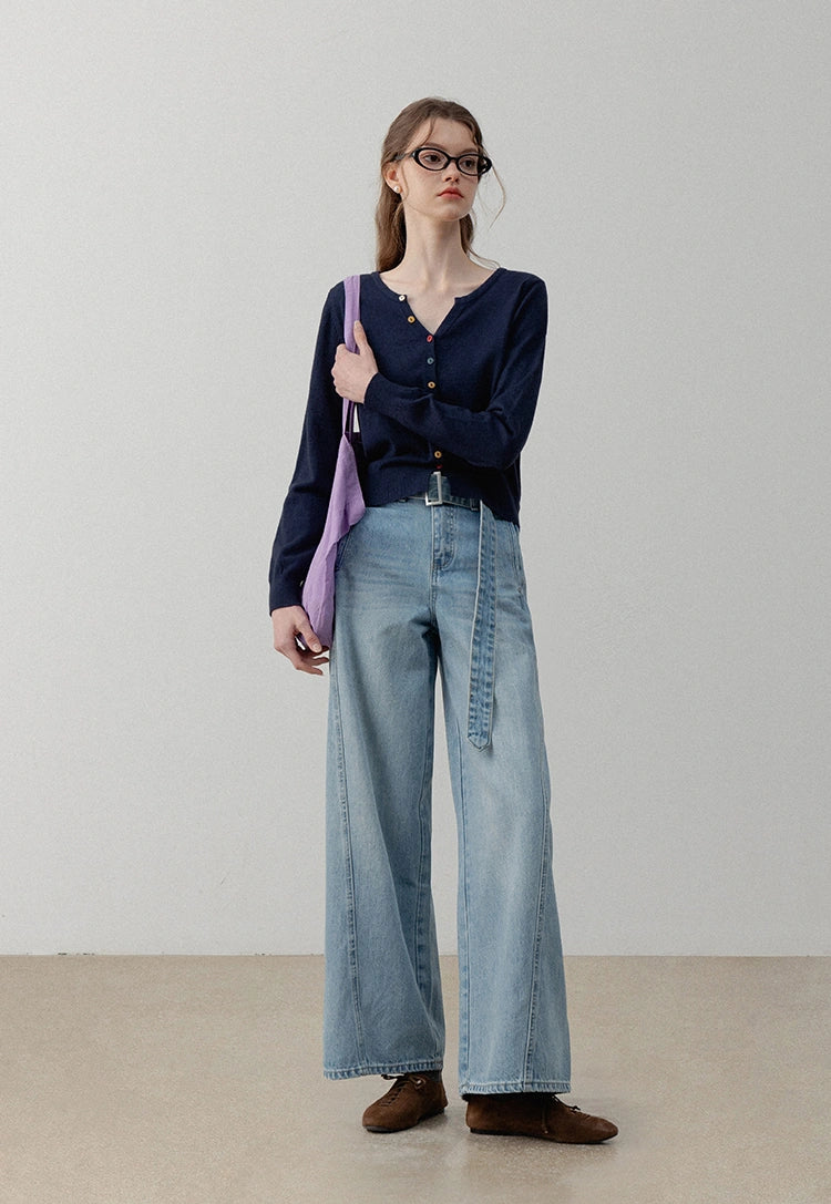 Women's Wide-Leg Denim with Belt