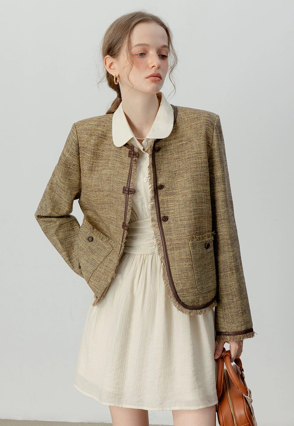 women's Classic Textured Tweed Jacket