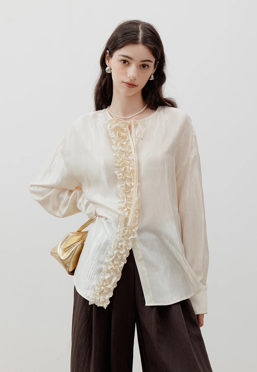 Women's Ruffle- Blouse