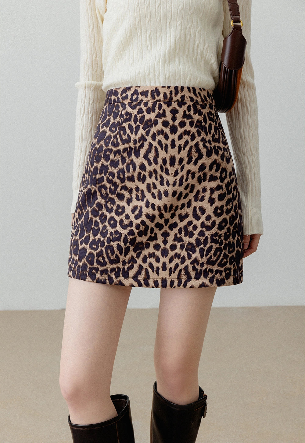 Leopard Print Mini Skirt