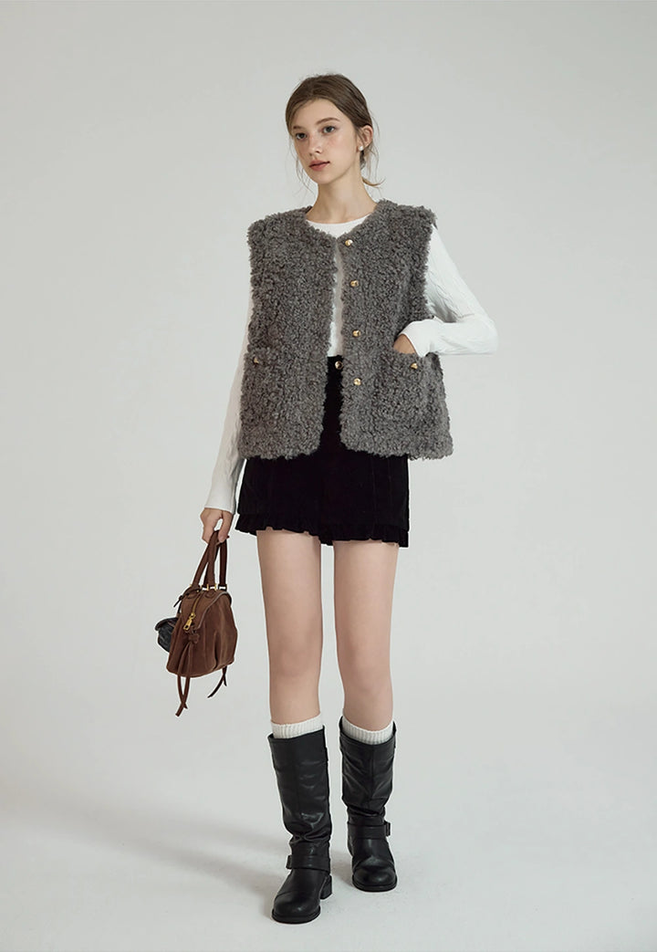 Women's Faux Shearling Vest