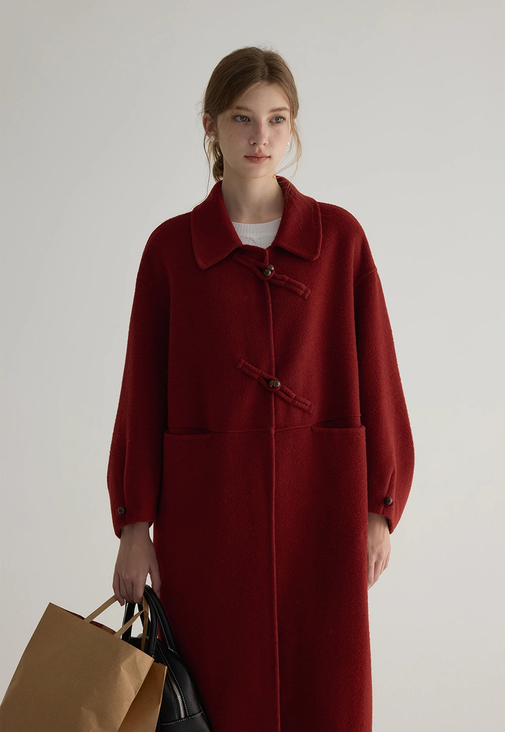 Women's Long Double-Faced Wool Coat