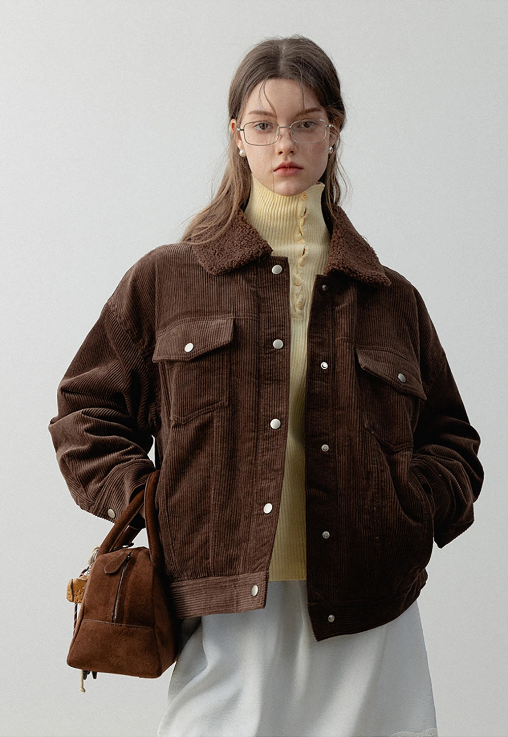 Women's Corduroy Sherpa-Lined Jacket