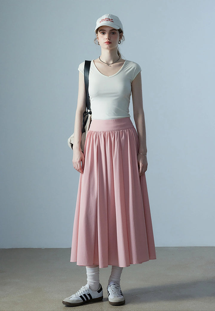 Women's Pleated Midi Skirt