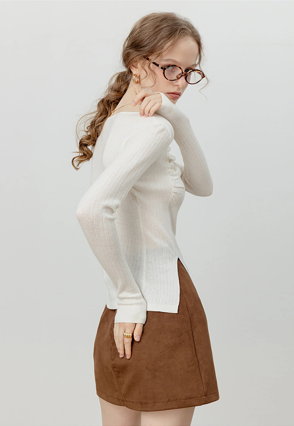 Women's Asymmetric Knit Top