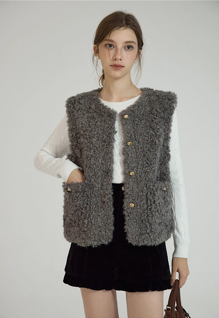 Women's Faux Shearling Vest