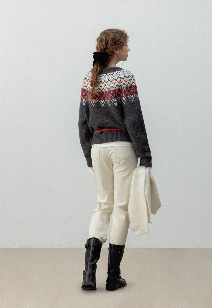 Women's Fair Isle Zip-Up Cardigan