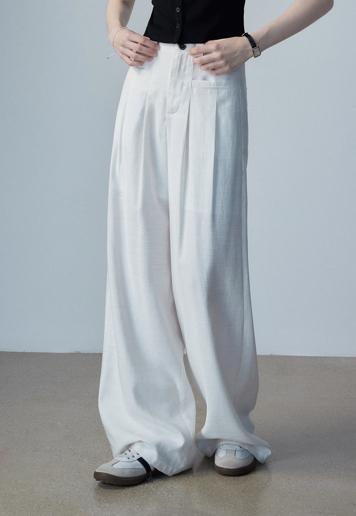 Women's Wide-Leg Pleated Pants