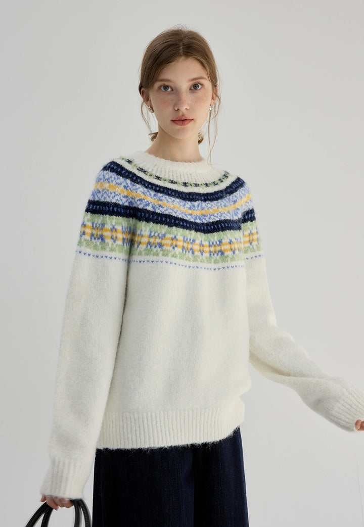 Women's Fair Isle Crew Neck Sweater