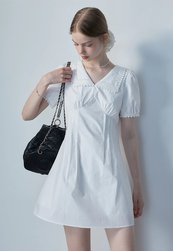 Women's Puff Sleeve Sailor Dress