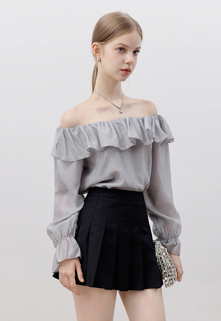 Women's Off-Shoulder Ruffle Blouse