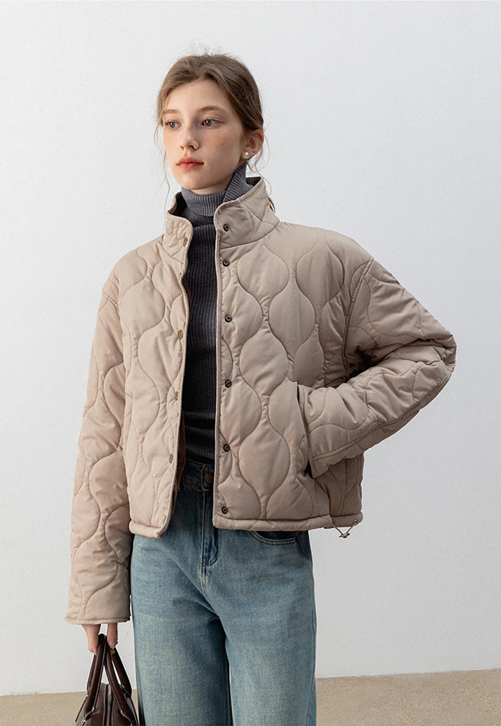 eversible Stand Collar Puffer Jacket