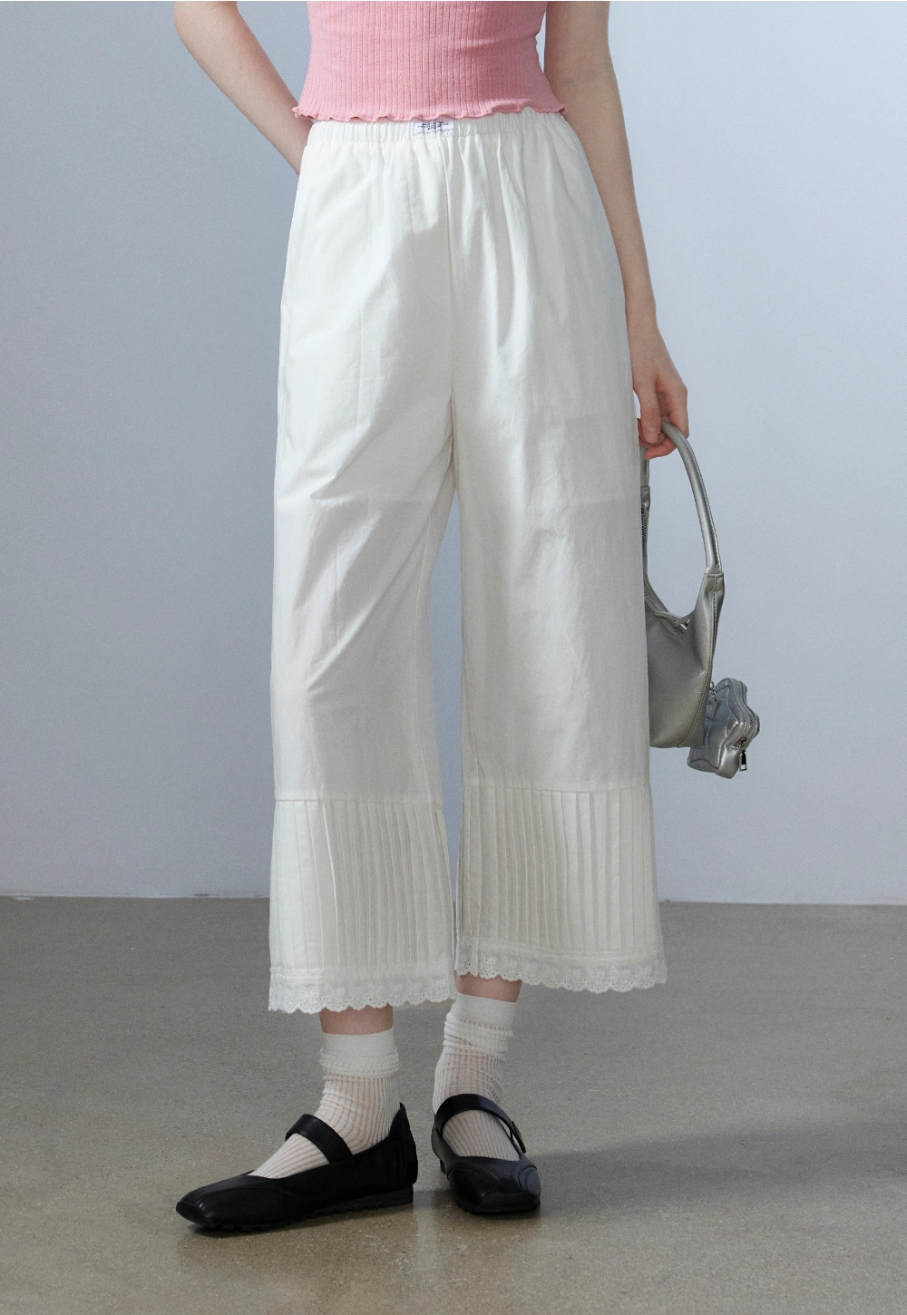 Women's Pleated Wide-Leg Pants