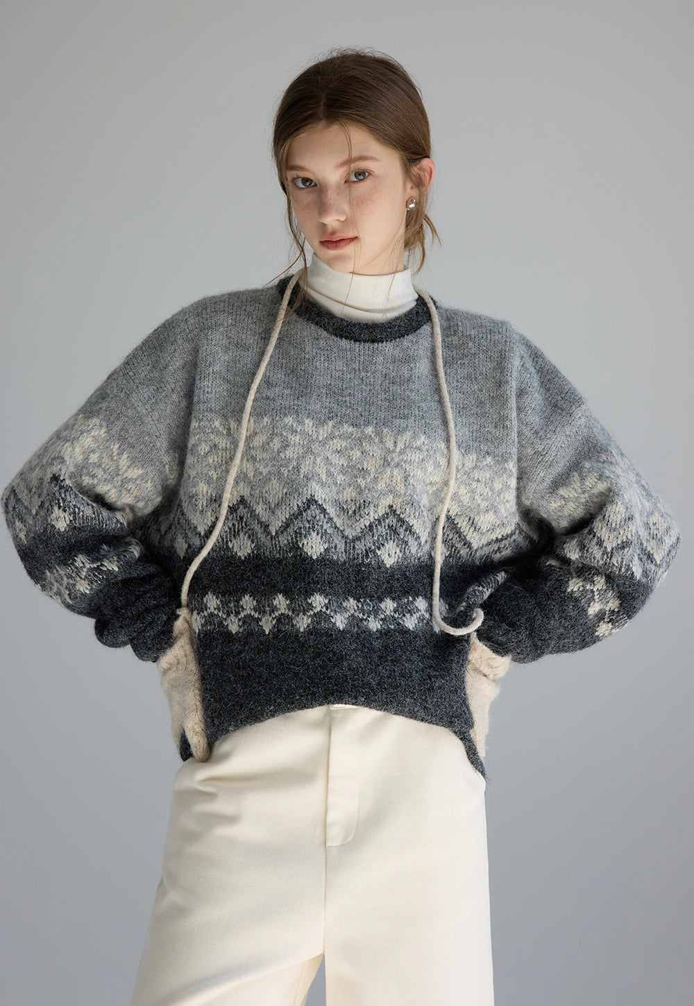 Ombre Nordic Pattern Sweater