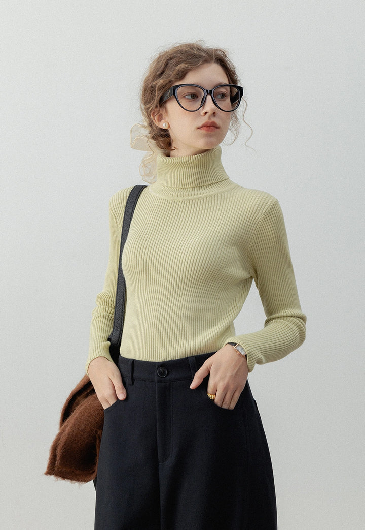 Women's Ribbed Turtleneck Sweater