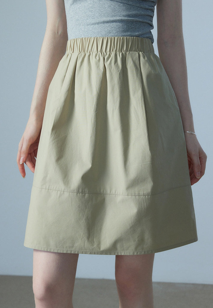 Women's Elastic Waist A-Line Skirt