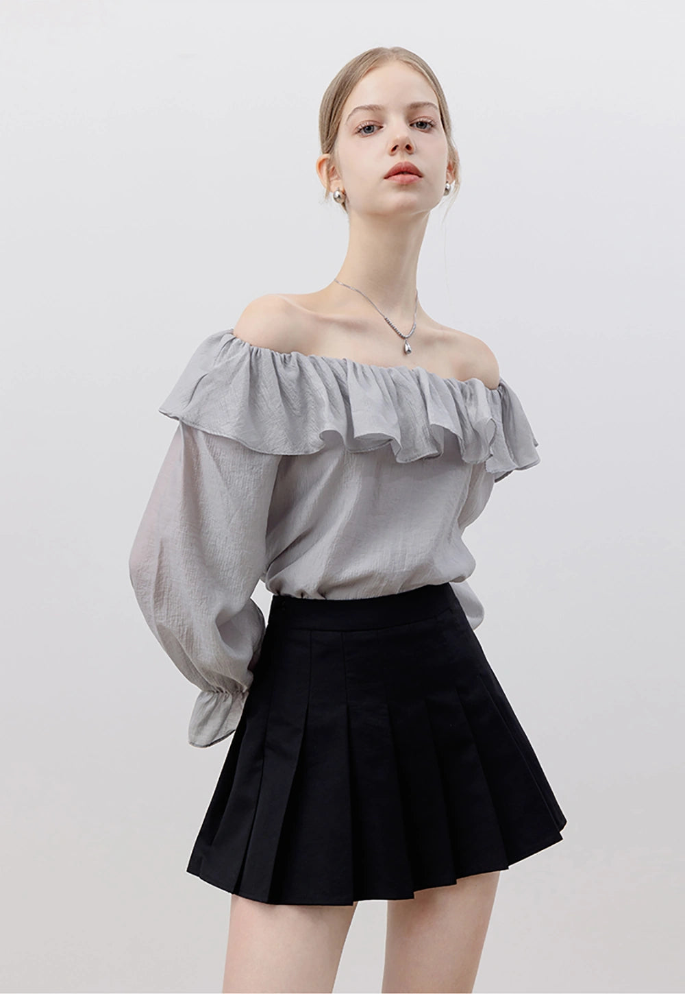 Women's Off-Shoulder Ruffle Blouse