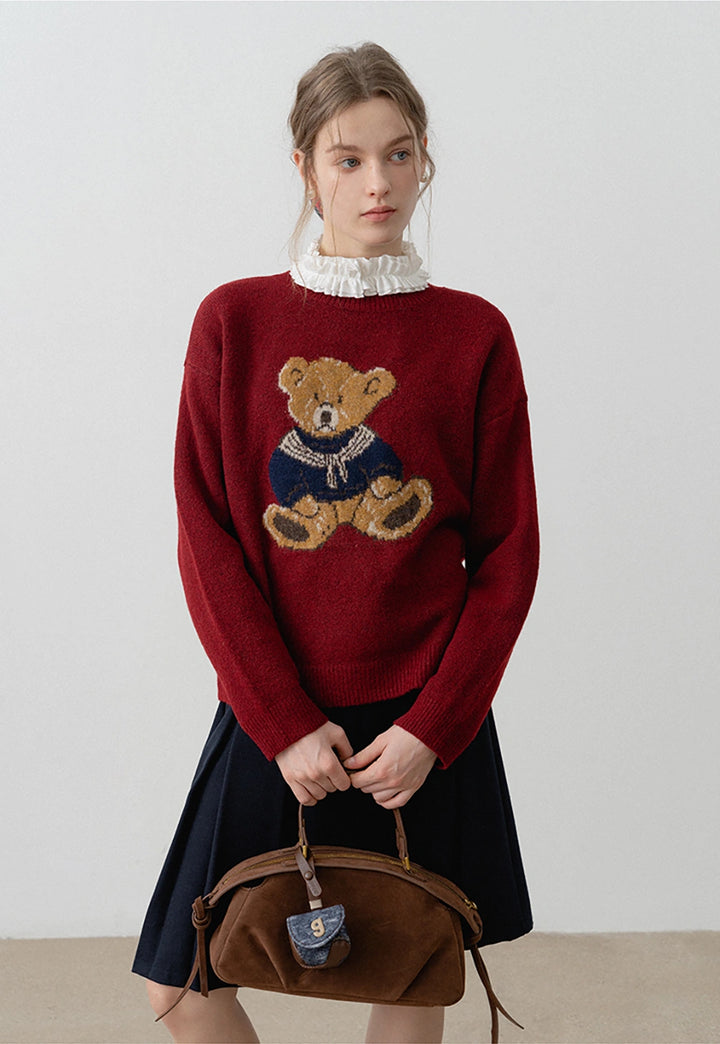 Women's Teddy Bear Graphic  Sweater