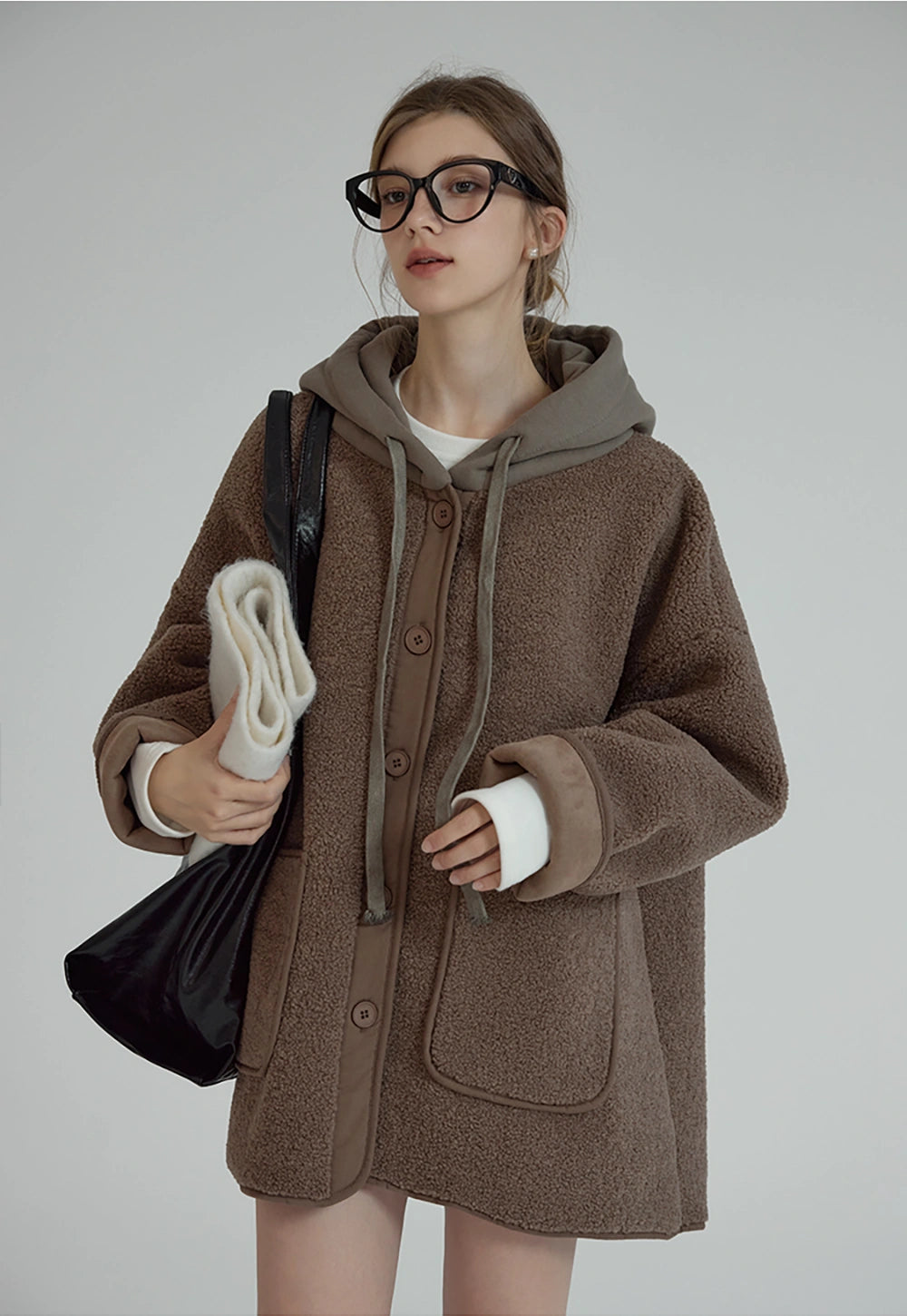 Women's Oversized Teddy Hooded Coat