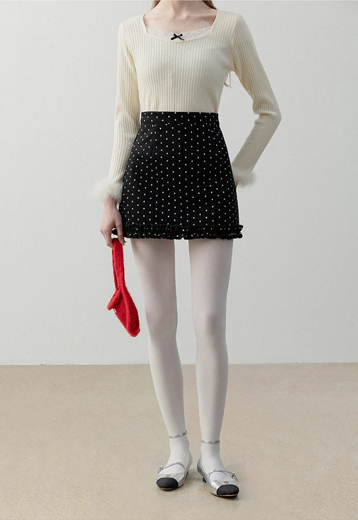 Women's Polka Dot Mini Skirt