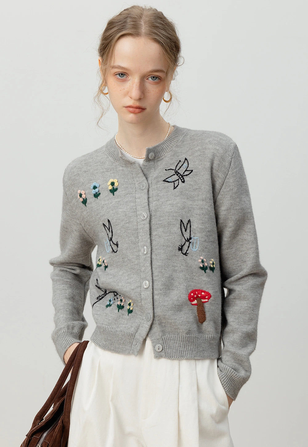 Embroidered Nature Cardigan