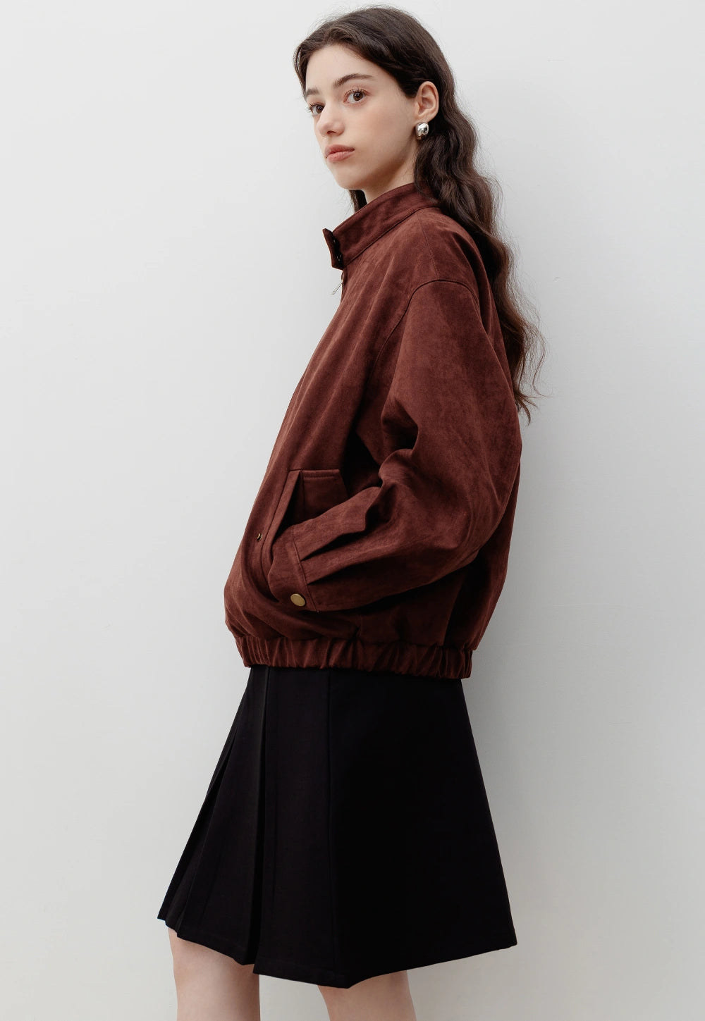 Women's Vintage Suede Zip-Up Jacket