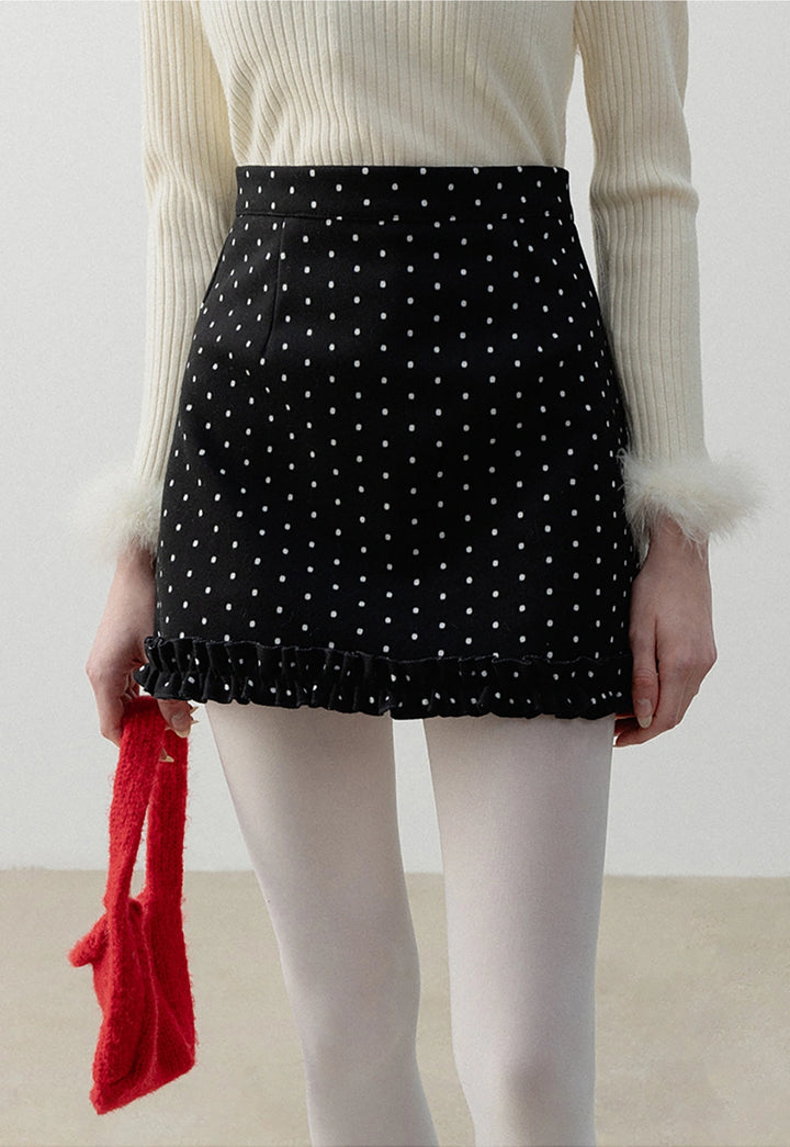 Women's Polka Dot Mini Skirt